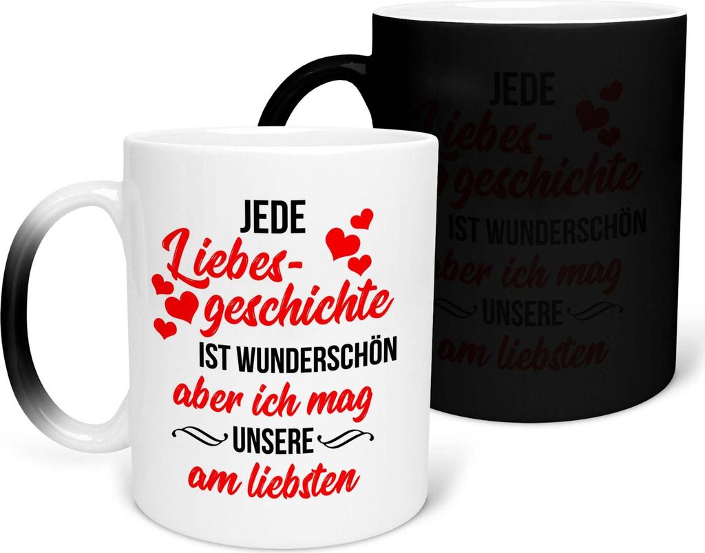 22Feels Zaubertasse Jahrestag Geschenk Frauen Männer Hochzeitstag Ehefrau Ehemann Freund Freundin Valentinstag Geburtstag Weihnachten Kaffeetasse ...