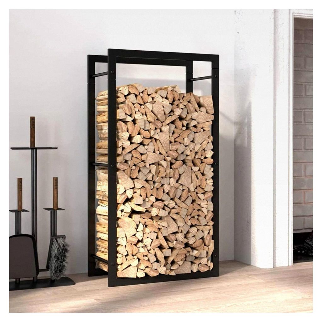 Kaminholzregal aus Metall für Innen- und Außenbereich