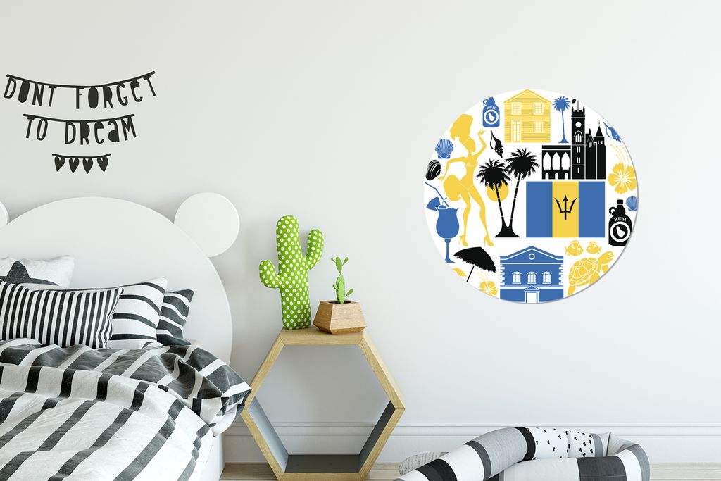 MuchoWow - Wand Kreis - Wandbild - Schlafzimmer - Aluminium Bild - Kinderzimmer - Wohnzimmer Dekoration - Wandschmuck