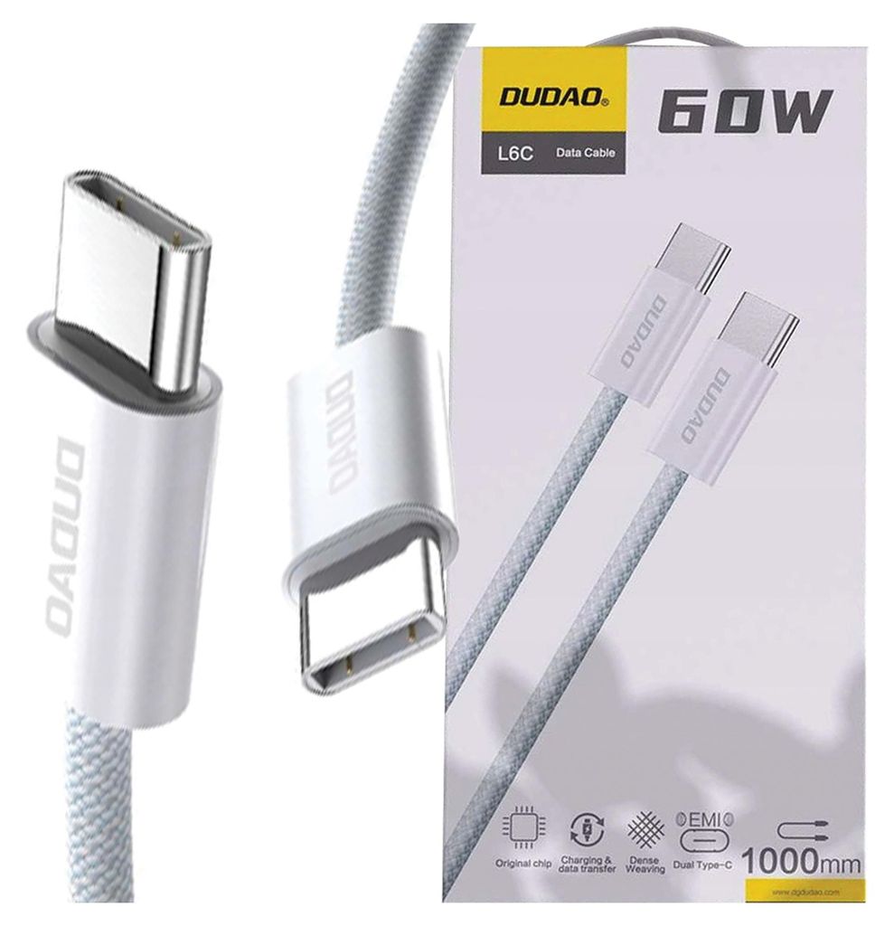 Cavo Dudao L6C Usb-C - Usb-C Pd 30W 2M - Jasnoniebieski Immagine del prodotto 