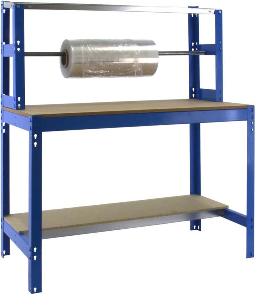 PROREGAL Packtisch BUFFALO | HxBxT 84x150x76cm | Traglast 600kg | Blau