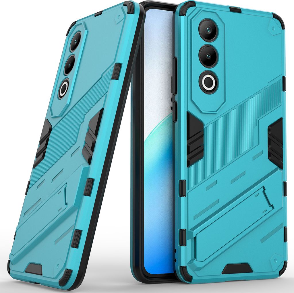 Armor Hülle für OnePlus Nord CE4 Hybrid PC TPU Bumper Stoßfestes Schutzhülle mit Standfunktion Blau