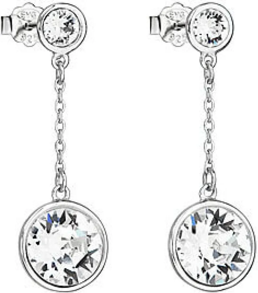 Puces d'oreilles en argent 925 et cristaux brillants - Modèle 31269.1