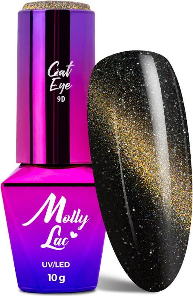 Magnetischer Hybrid-Nagellack mit Katzenaugen-Effekt Cat Eye Flashing Magic MollyLac 10g Nr. 157