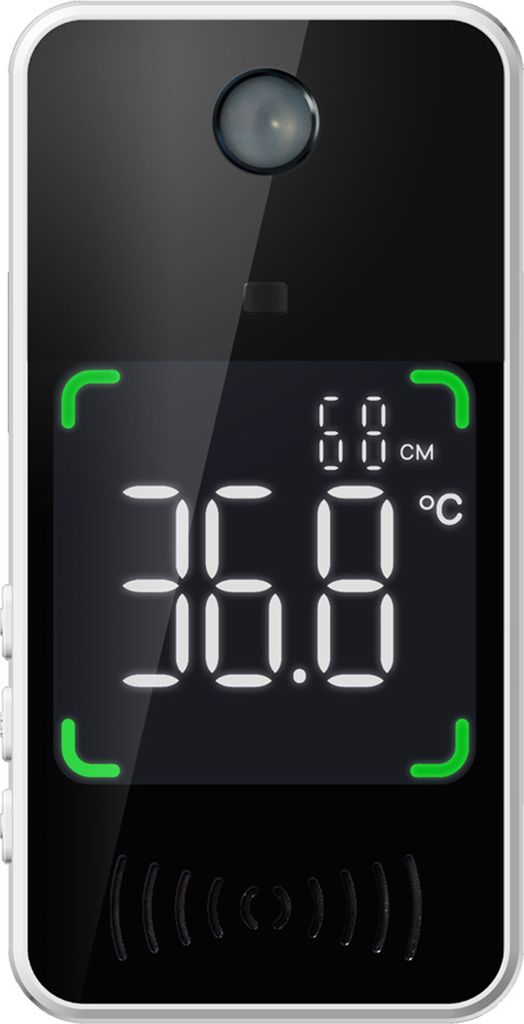 Berührungsloses digitales Stirnthermometer 10cm-80cm Auto-Fernthermometer Wand-Infrarot-Thermometer C / F Einheit Schalter 12 Sprachen Sprachüber...