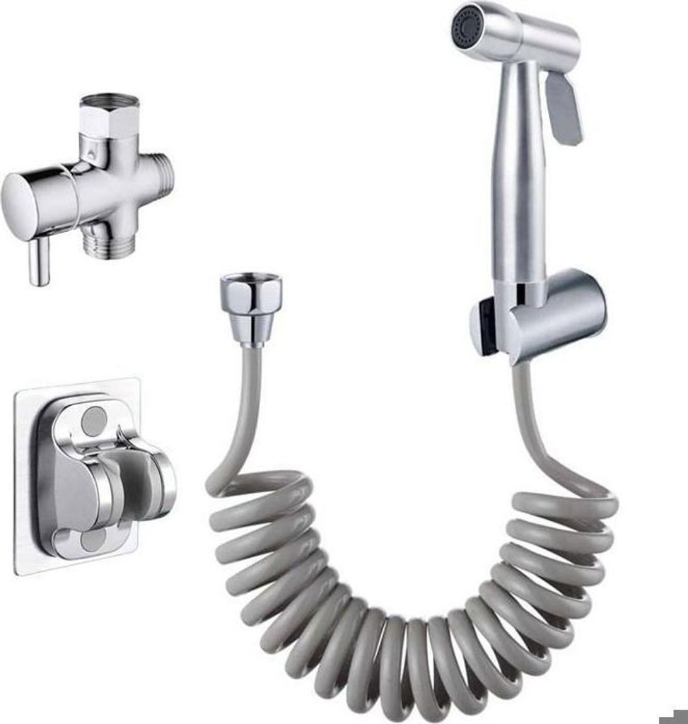 Bidets, Handbrause für Toiletten, Bidet-Sprühset aus Edelstahl, Bidet-Armatur