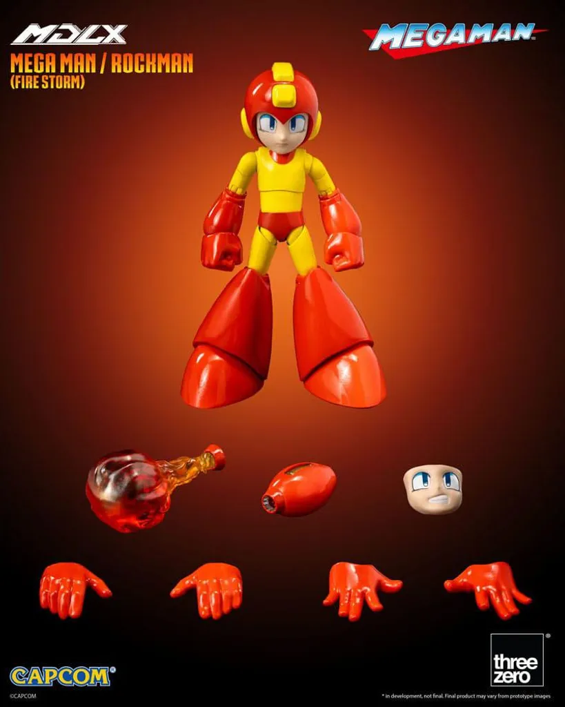 Figurka MDLX Mega Man Fire Storm threezero 10 cm pour collection