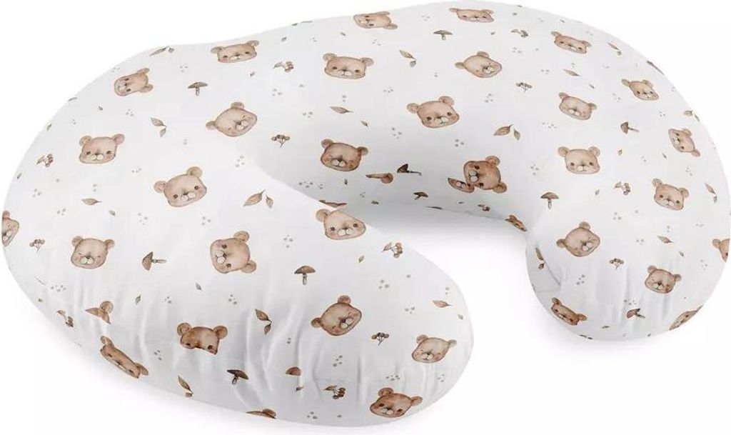 Muminky | Stillkissen - Rogalförmig - Braune Teddybären - Ergonomisch - 100% Baumwolle