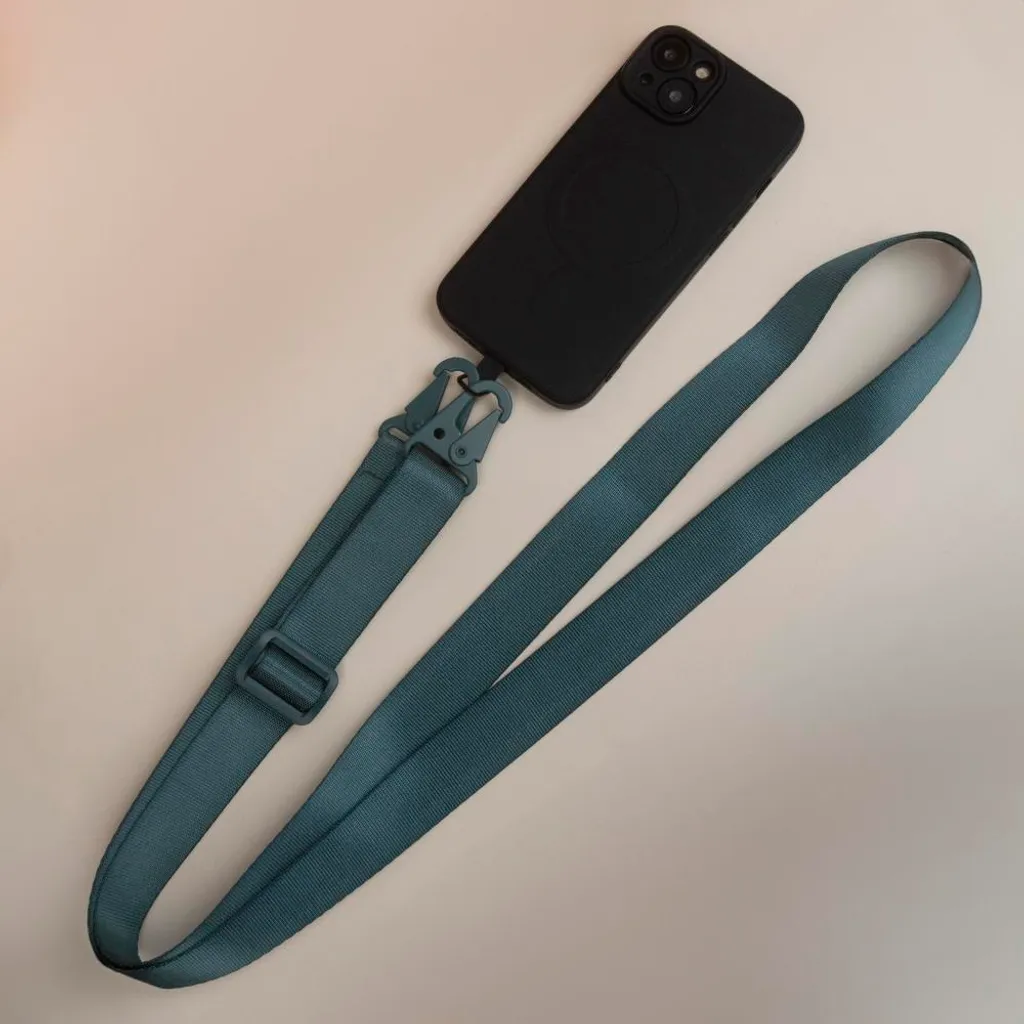 Cinghia per cellulare per custodie per cellulari, portafogli con lunghezza regolabile Verde scuro - 8
