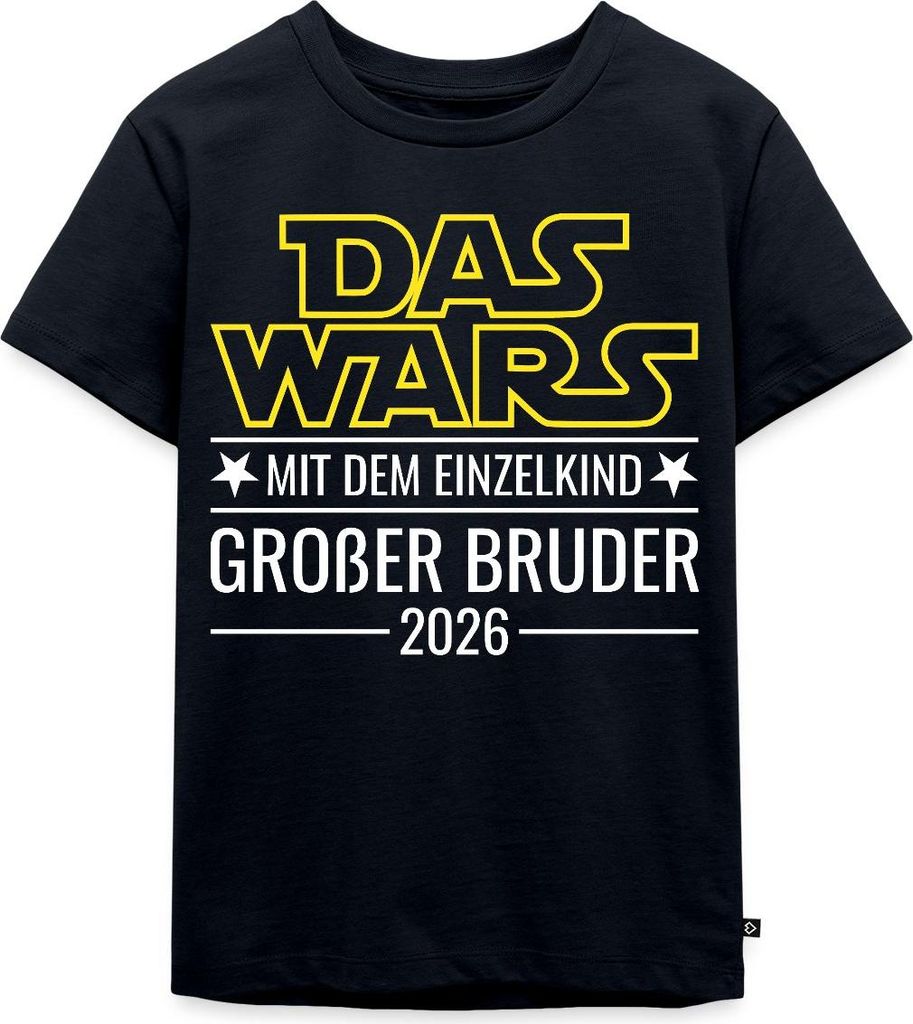 Spreadshirt Das wars mit dem Einzelkind - Großer Bruder 2026 Kinder Premium T-Shirt, 134/140 (8 Jahre), Navy