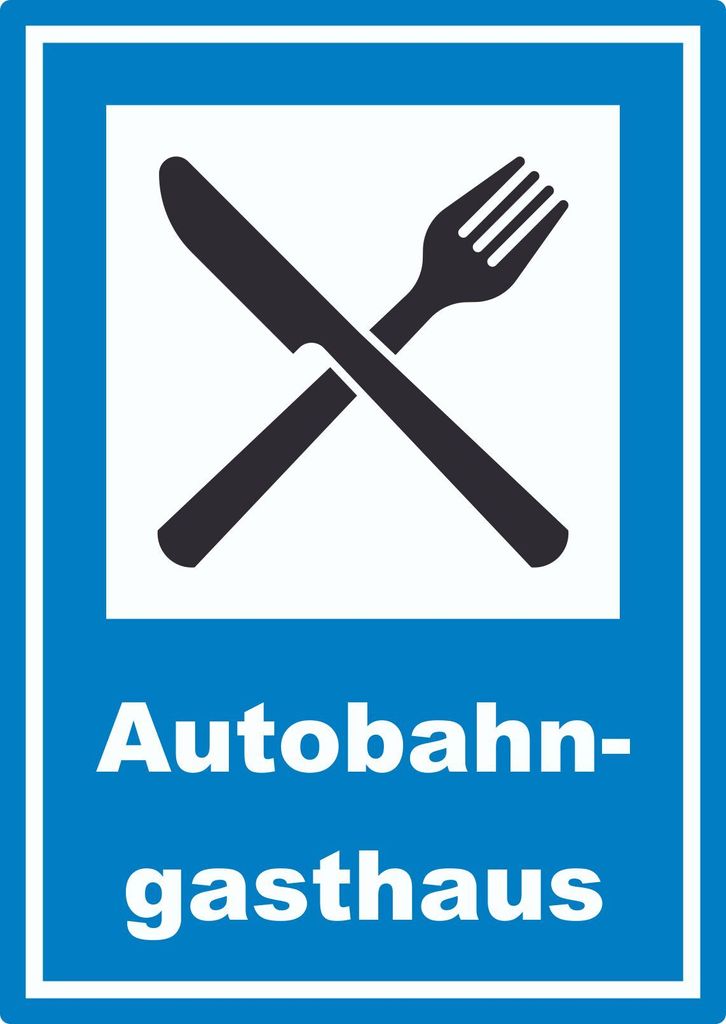 Autobahngasthaus Aufkleber A4 (210x297mm)