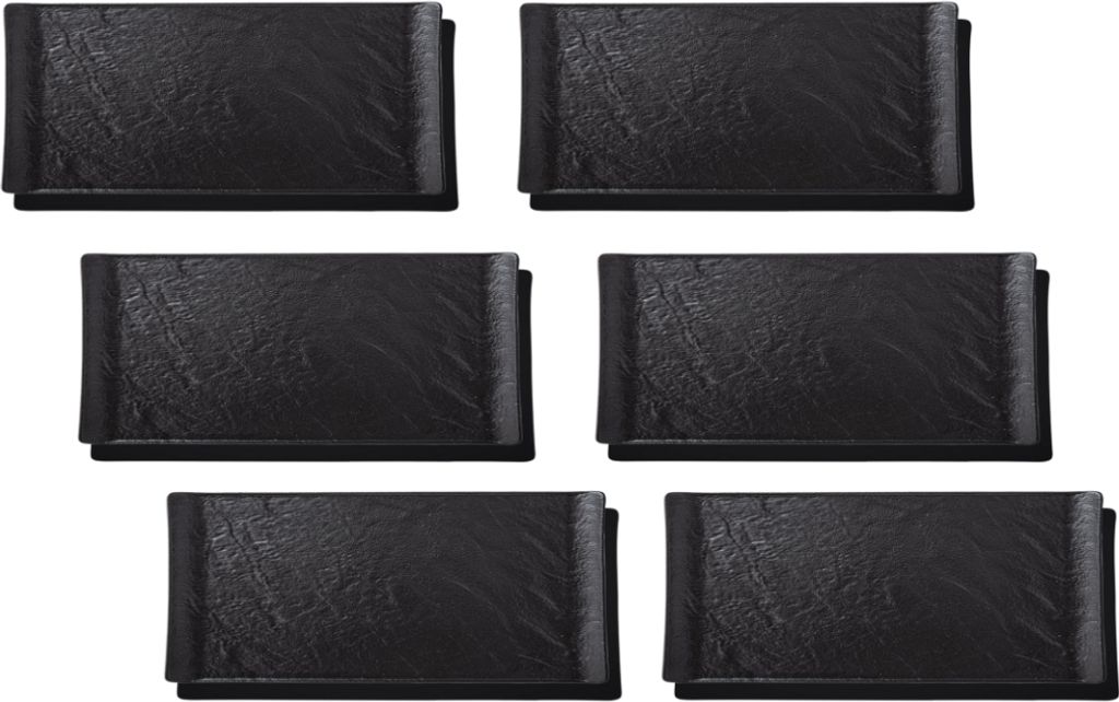 Wilmax Rechteckige Schale 15 x 8 cm 6er Set SlateStone Produktbild 