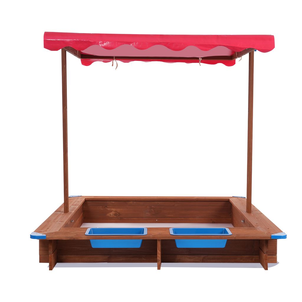 Holzsandkasten mit Abdeckung, Kindersandkasten, Modern Produktbild 