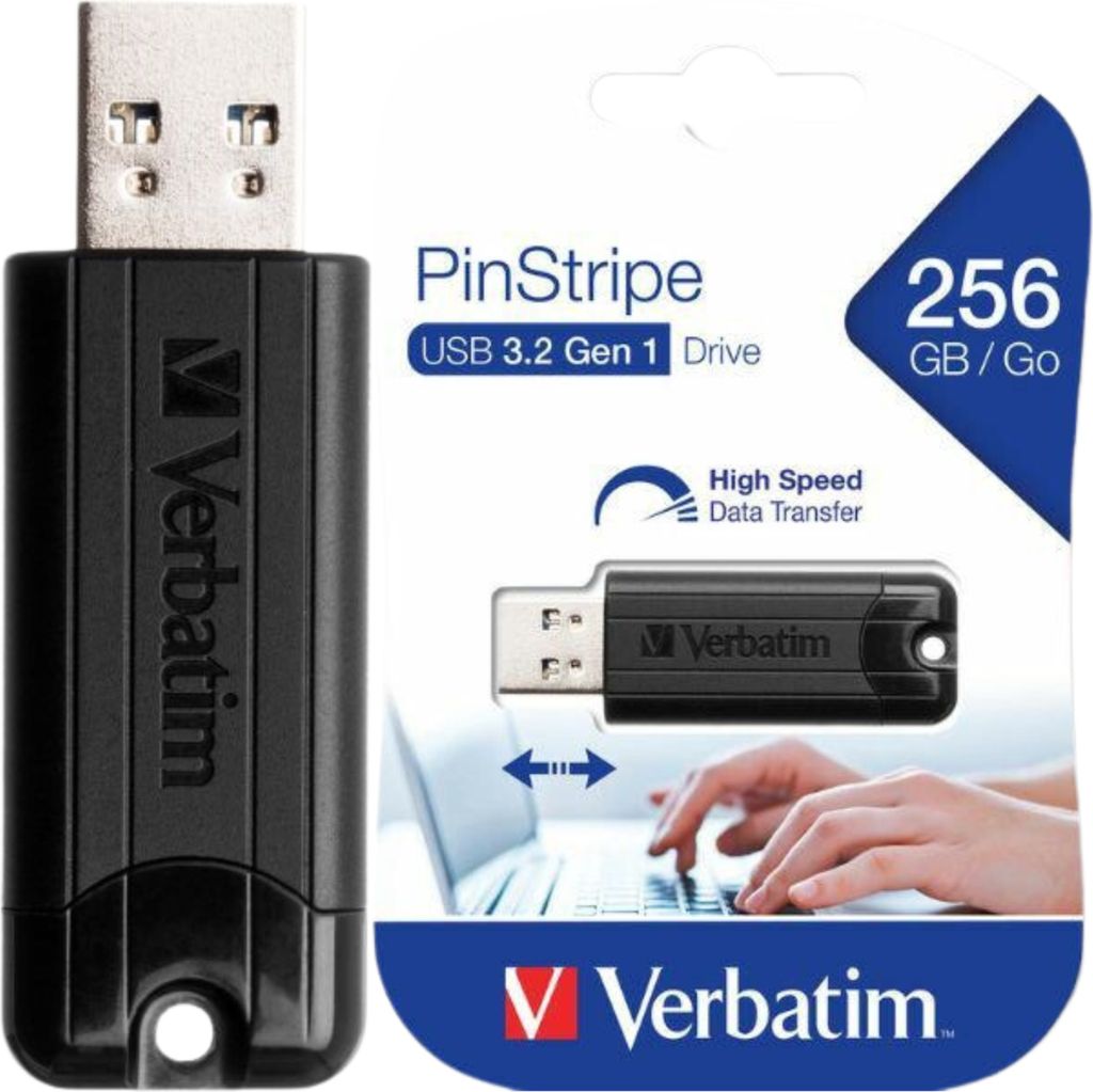 Verbatim PinStripe, 256 GB, USB Typu-A, 3.2 Gen 1 (3.1 Gen Zdjęcie produktu 