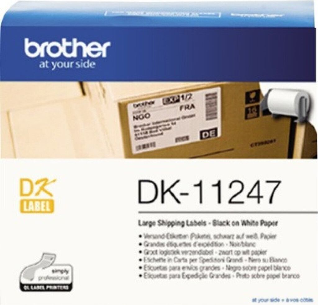 Brother DK-11247 - Nero su bianco - 103 x 164 mm 180 Immagine del prodotto 