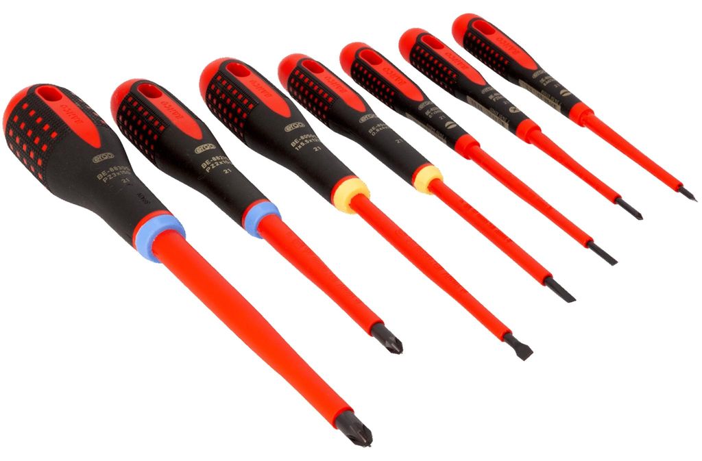 Bahco VDE Schraubendreher-Set 7teilig Schlitz, Kreuzschlitz Pozidriv (BE-9888S)