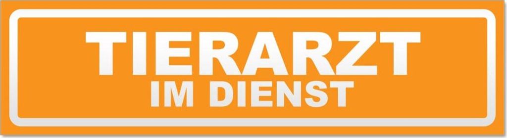 Tierarzt im Dienst invertiert Magnetschild Schild magnetisch