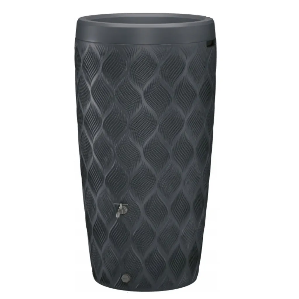 Tonneau d'eau 240L anthracite avec robinet et jardinière intégrée