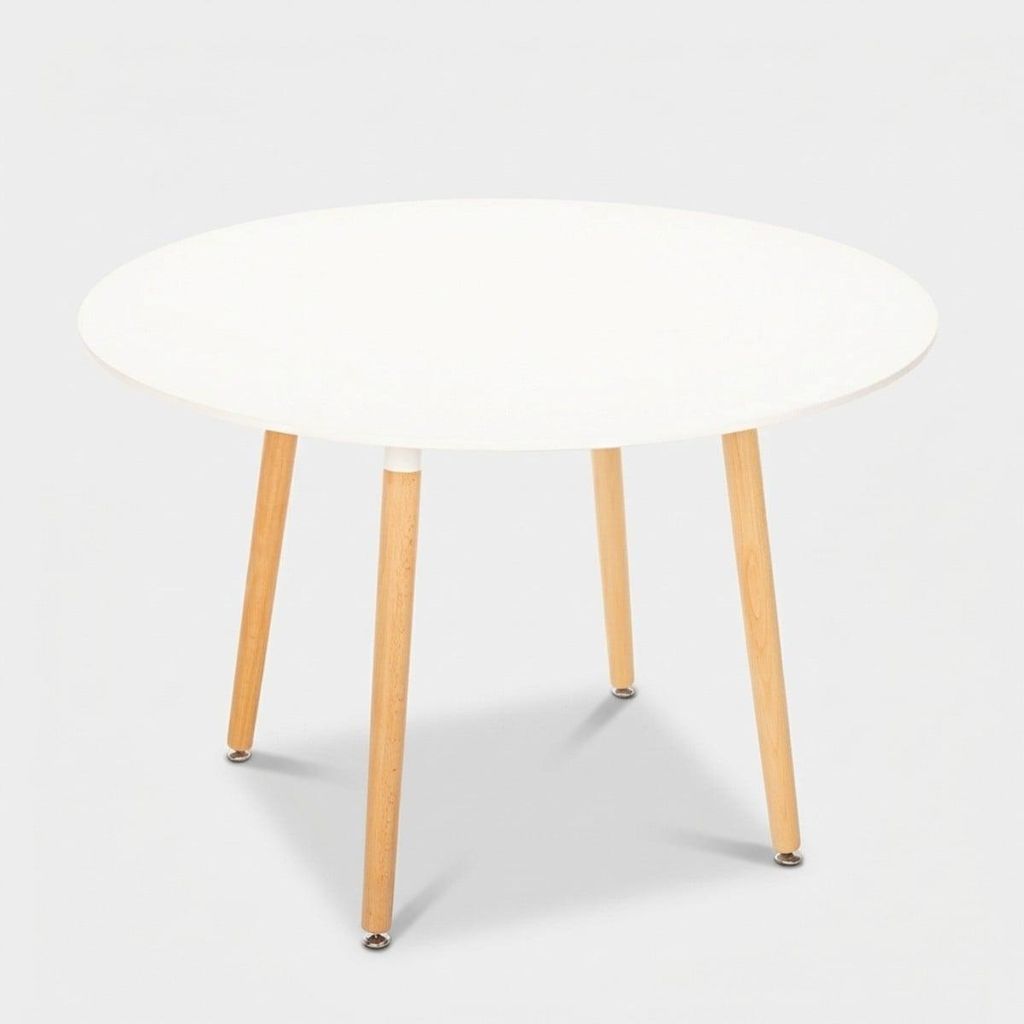 Tavolo rotondo in legno design legno 100cm cucina bar Immagine del prodotto 