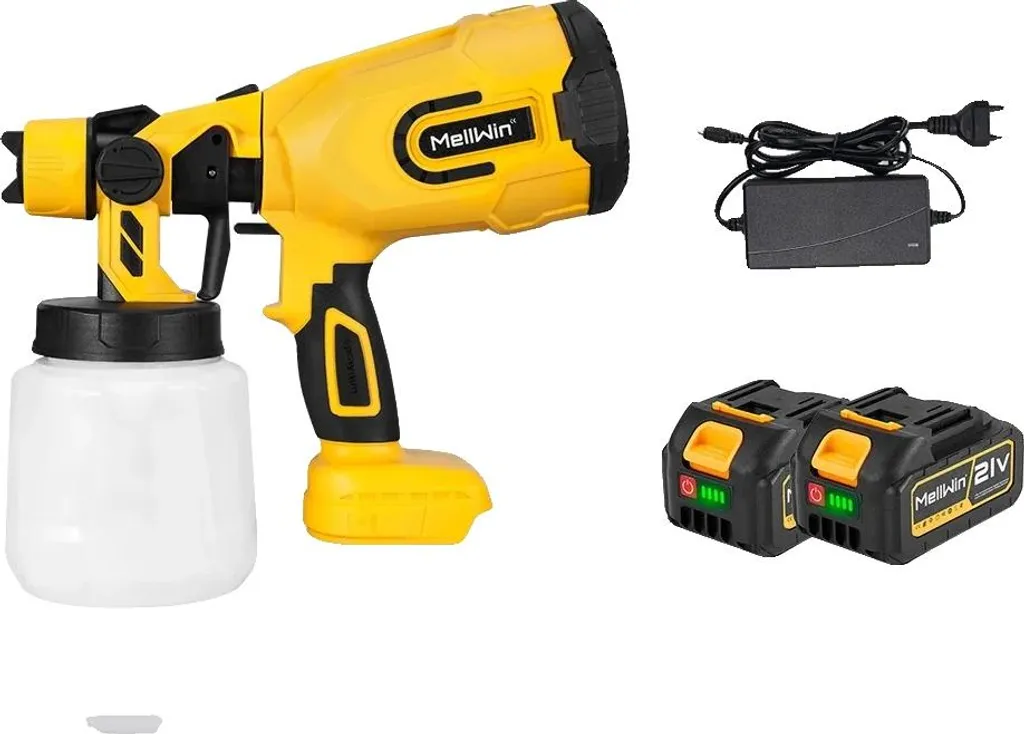 Pulvérisateur de peinture pour bois et murs, 1200ml, avec 2 batteries