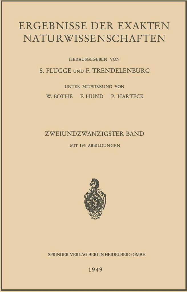 Ergebnisse der Exakten Naturwissenschaften