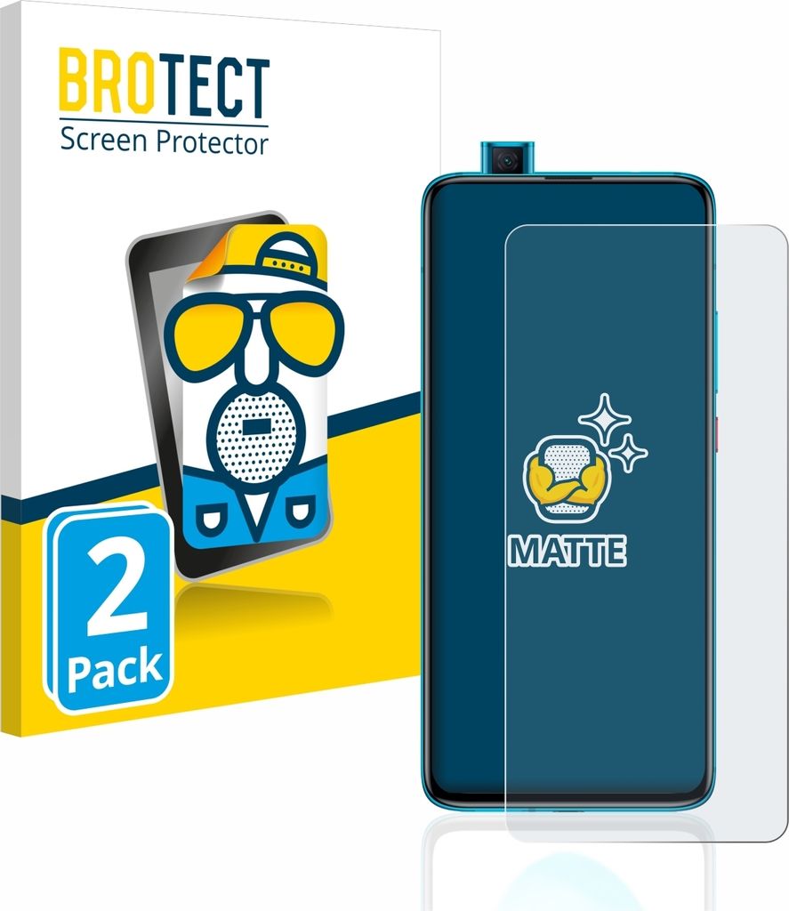 2x BROTECT Schutzfolie für Xiaomi Poco F2 Pro Displayschutz Displayschutzfolie Folie Matt Entspiegelungsfolie