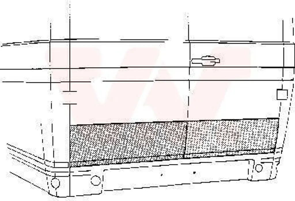 Réparer hayon de van avec la porte arrière bas VAN Wezel 3050149 acier