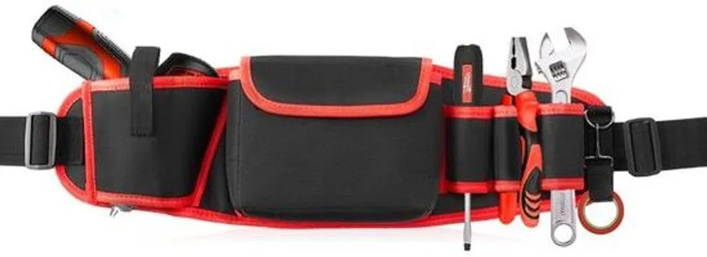 Sac d'électricien rouge 57 x 16 cm multifonction pour outils à main