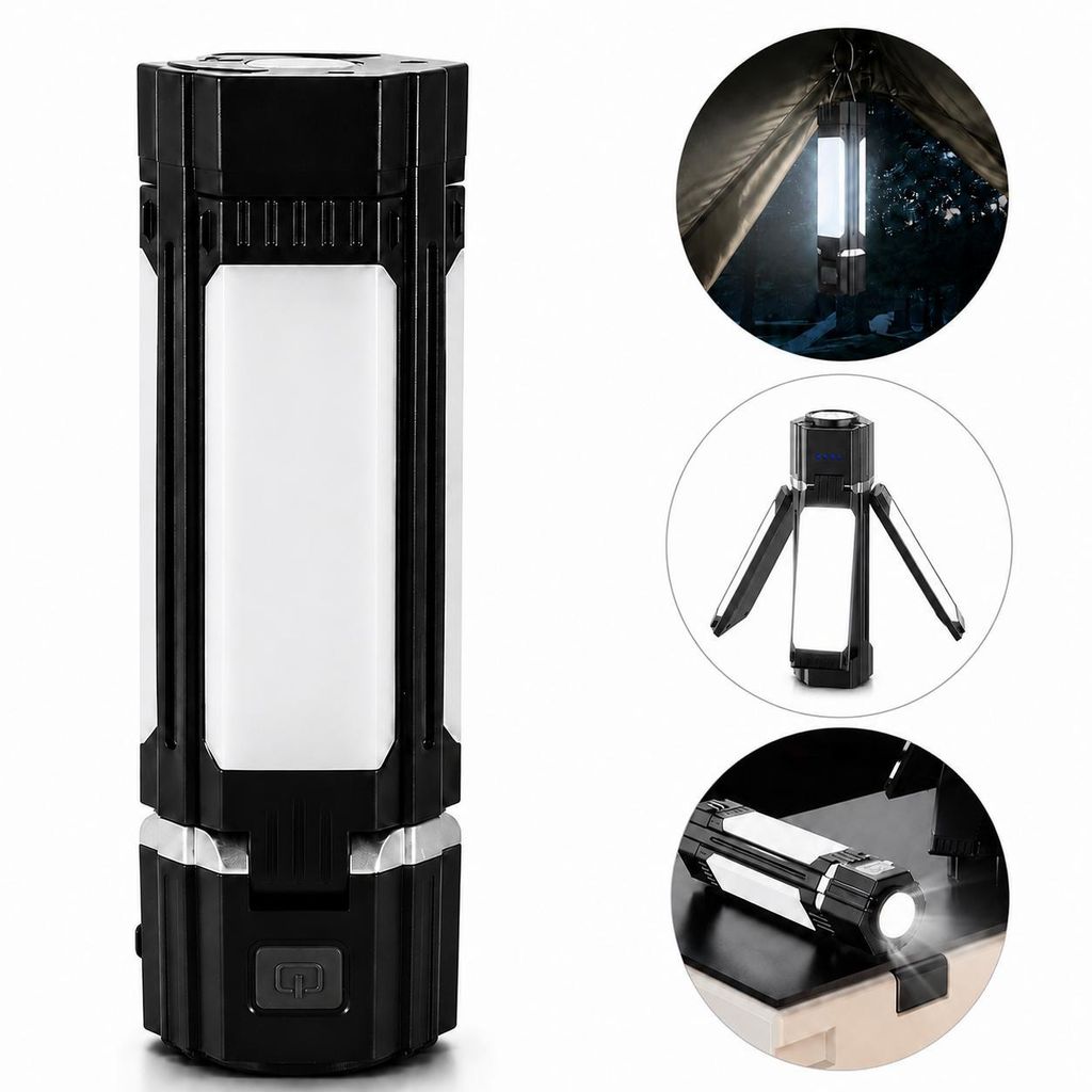 LED-Tragbare-Campingleuchte, 90-Grad-Drehung,3000mAh Produktbild 