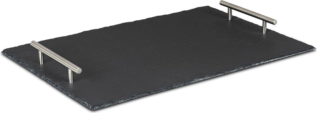 Tablett Schiefer 40x30cm Serviertablett Servierplatte Rechteckig Deko Tischdeko