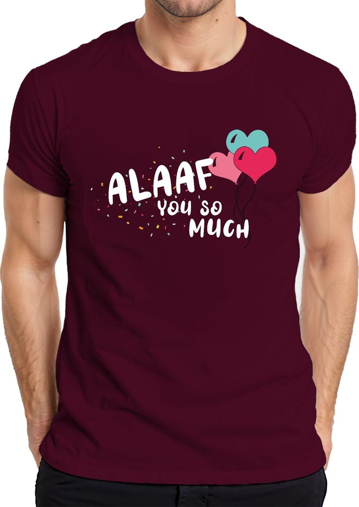 ALAAF You So Much Karneval Köln Konfetti Herzballons Lustig Herren T-Shirt, Burgundy, L