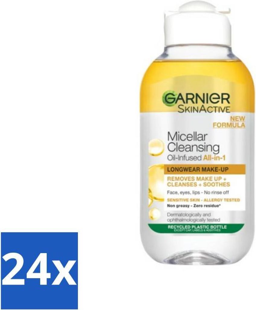 Garnier - Mizellen-Reinigungswasser - Öl - 100 ml - Vorteilspack - 24 Stücke