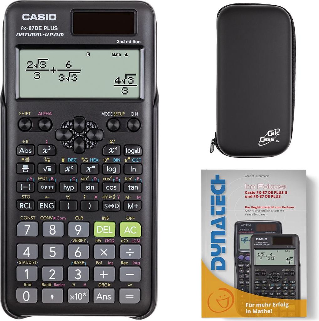 Casio FX-87DE Plus II inkl. Schutztasche und Fachbuch