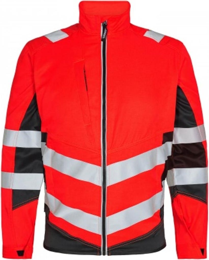 F. Engel Safety Light Arbeitsjacke, Rot/Schwarz, Gr. 2XL