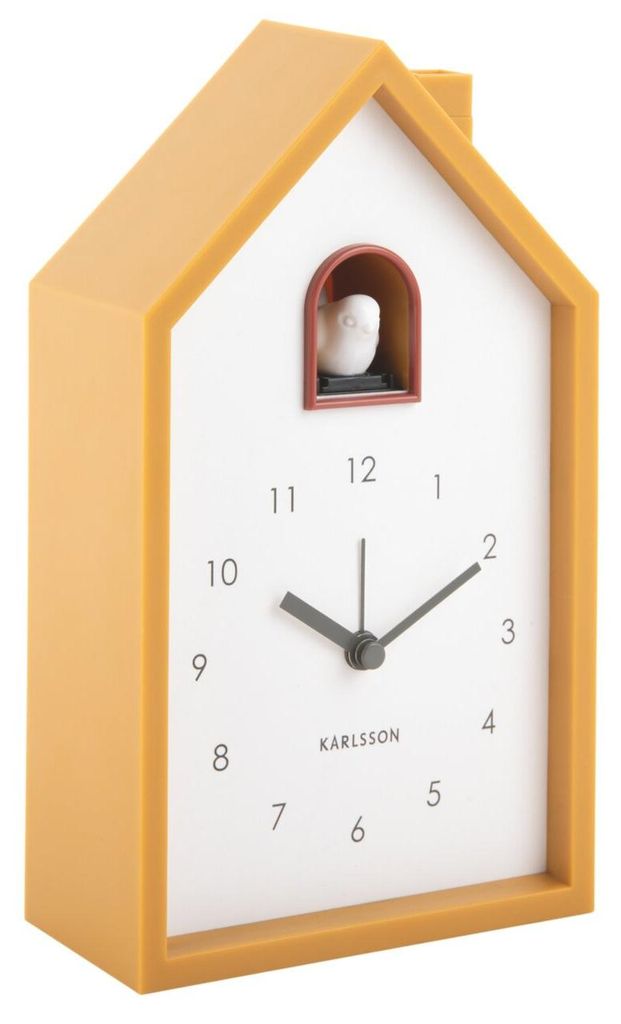 Karlsson - Wecker Modern Cuckoo - Gelb - 12x6x20cm Produktbild 
