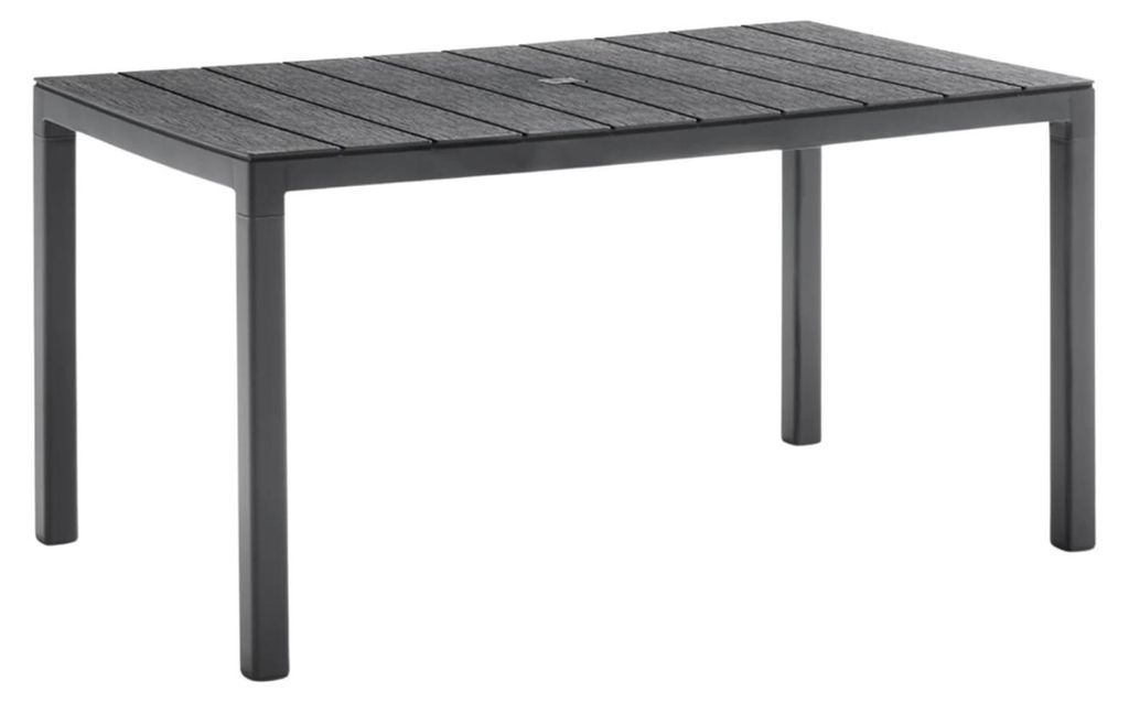 Leziter Tulsa Kunststoff-Gartentisch graphit