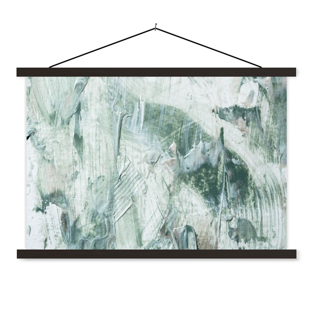 MuchoWow Textilposter Gartendekoration - Farbe - Abstrakt 90x60 cm mit schwarzem Rahmen - Aufhängungssatz