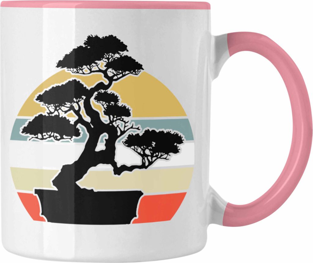 Trendation - Bonsai Tasse Geschenk Bonsai Baum (Rosa)