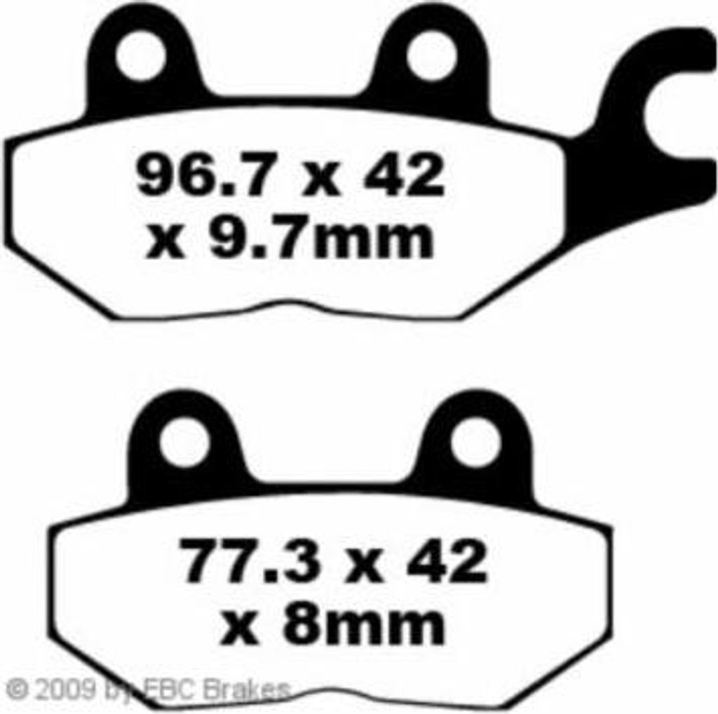 Hi-Q Bremsbeläge Organisch FA215/2 96,7x42x9,7mm für POLO Produktbild 