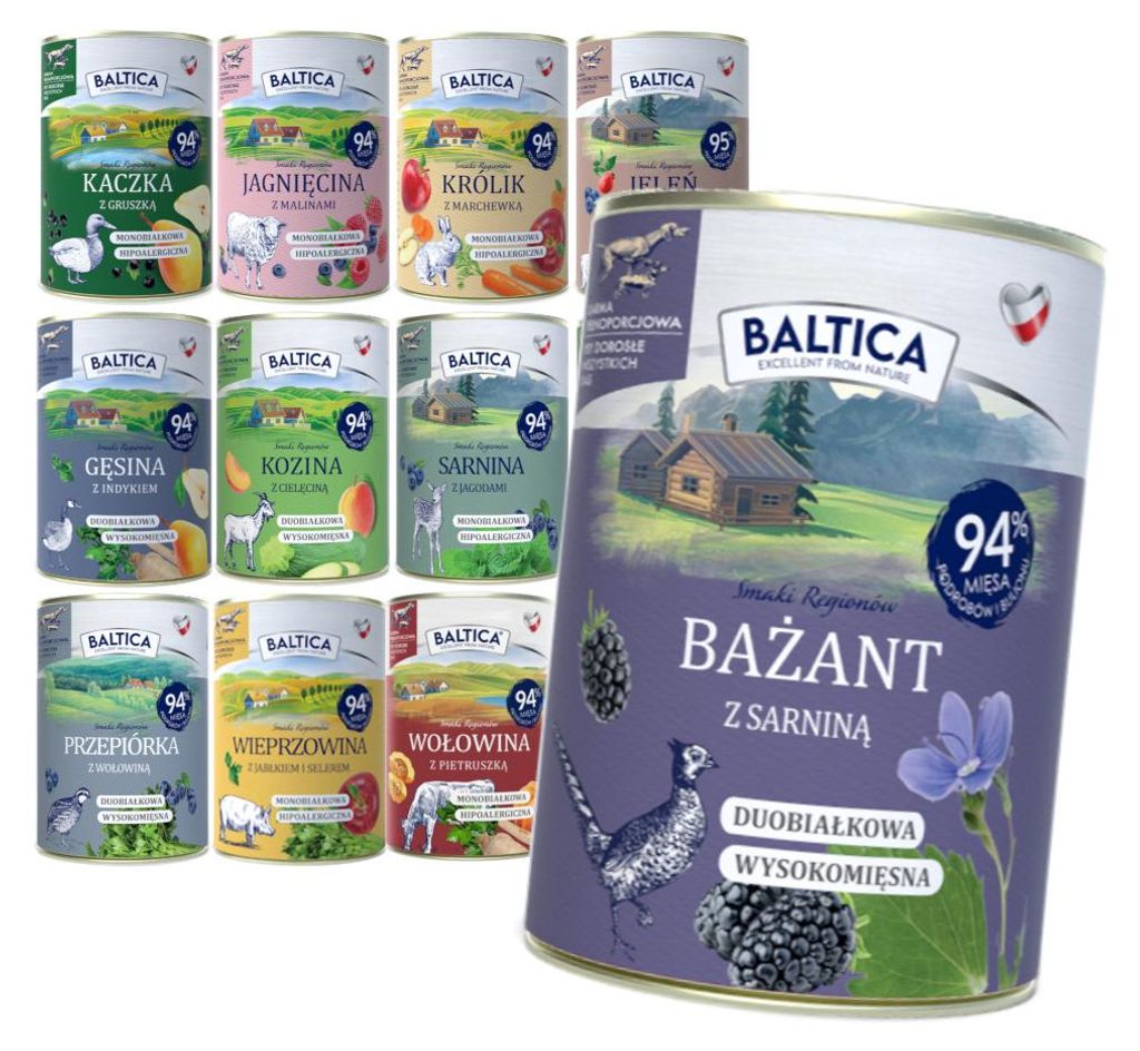 Baltica Mix 12 Geschmacksrichtungen 12x400g Getreidefreies Produktbild 