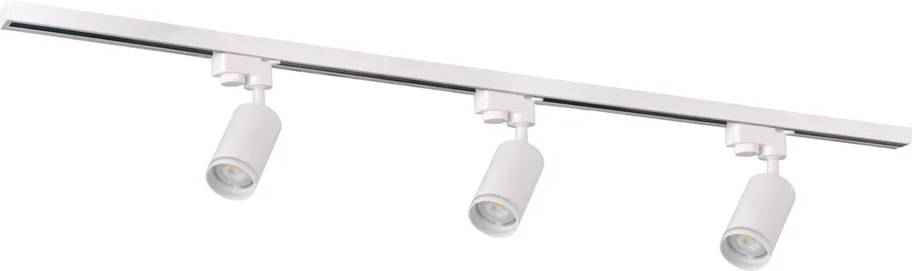 Luminaire Plafonnier sur Rail Blanc 3 Spots GU10 PARIS Polux pour Salon