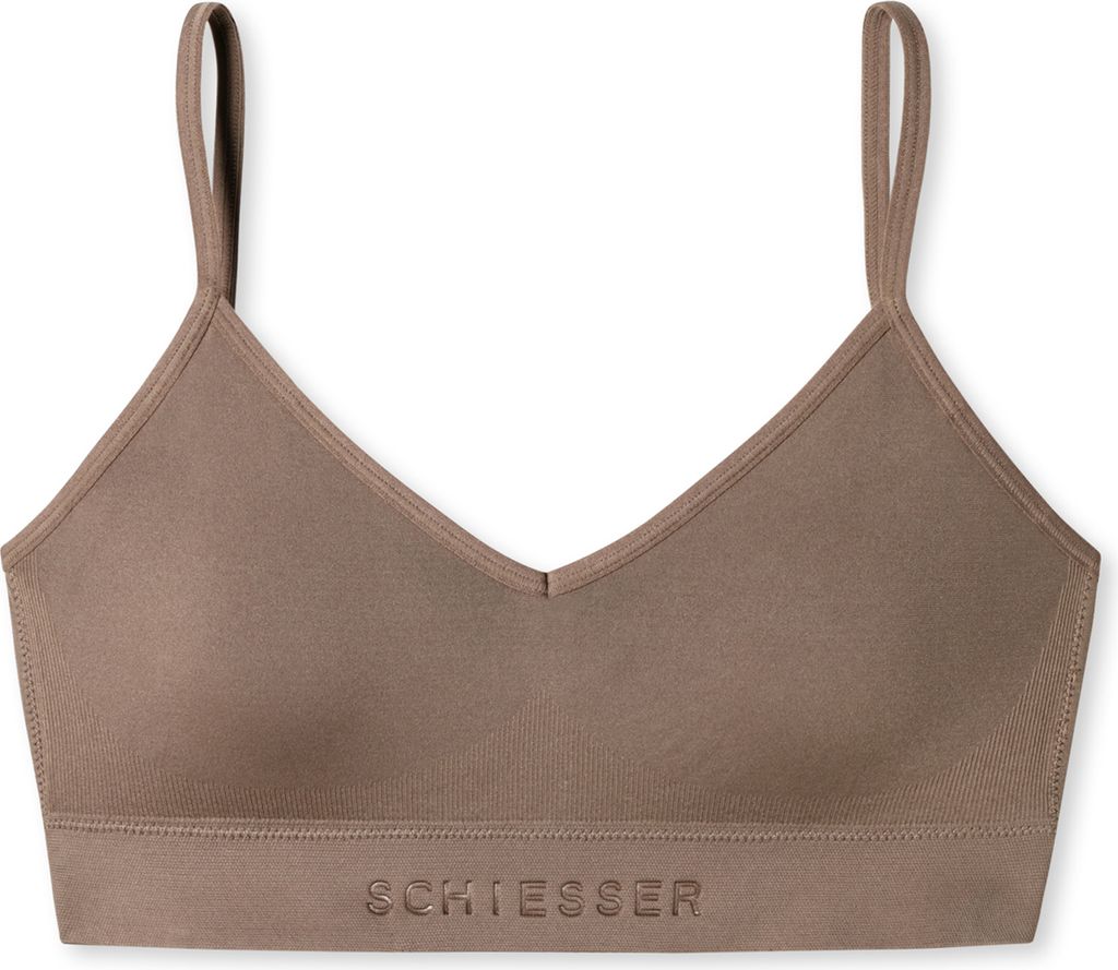 Schiesser bra bustier bh lingerie Seamless Light braun L (Damen)