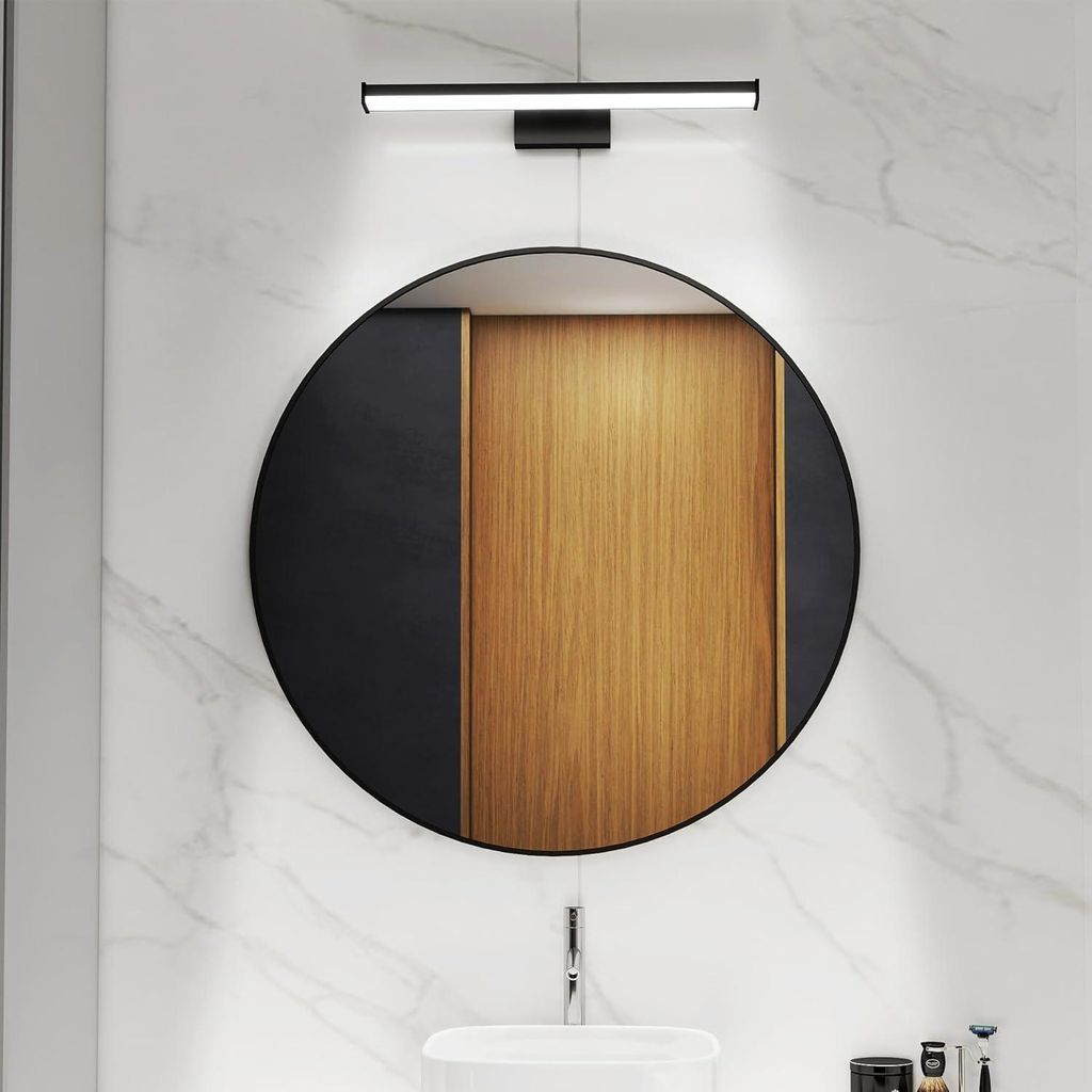 JOIEYOU 10W Spiegelleuchten Rechteck Wandleuchte aus Aluminium & Acryl Kaltweiß Schminklicht 40cm Lange Wandlampe IP44 Spiegellampe für Badschran...