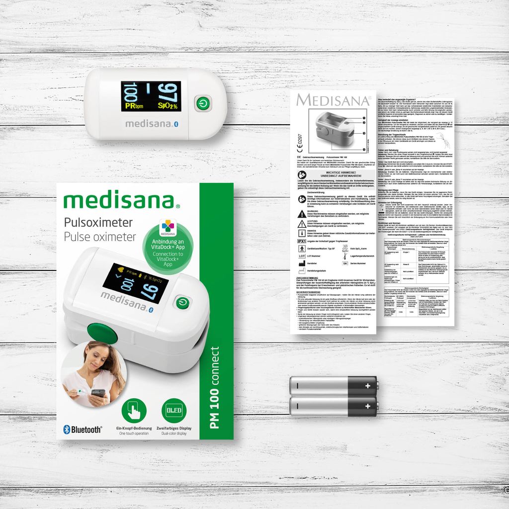 Pulzný oxymeter Medisana PM 100 pripojiť Obrázok produktu 16