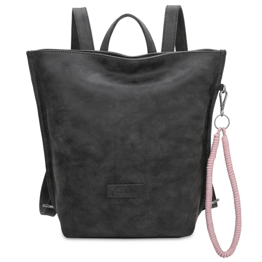 Sac à dos Vintage Fritzi33N Noir en similicuir de haute qualité souple