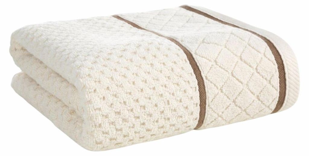 EUROFIRANY | Badetuch - Handtuch - Duschtuch - creme - 70 x 140 cm - 100% Baumwolle - Saunatuch - Praktisch - Badezimmer