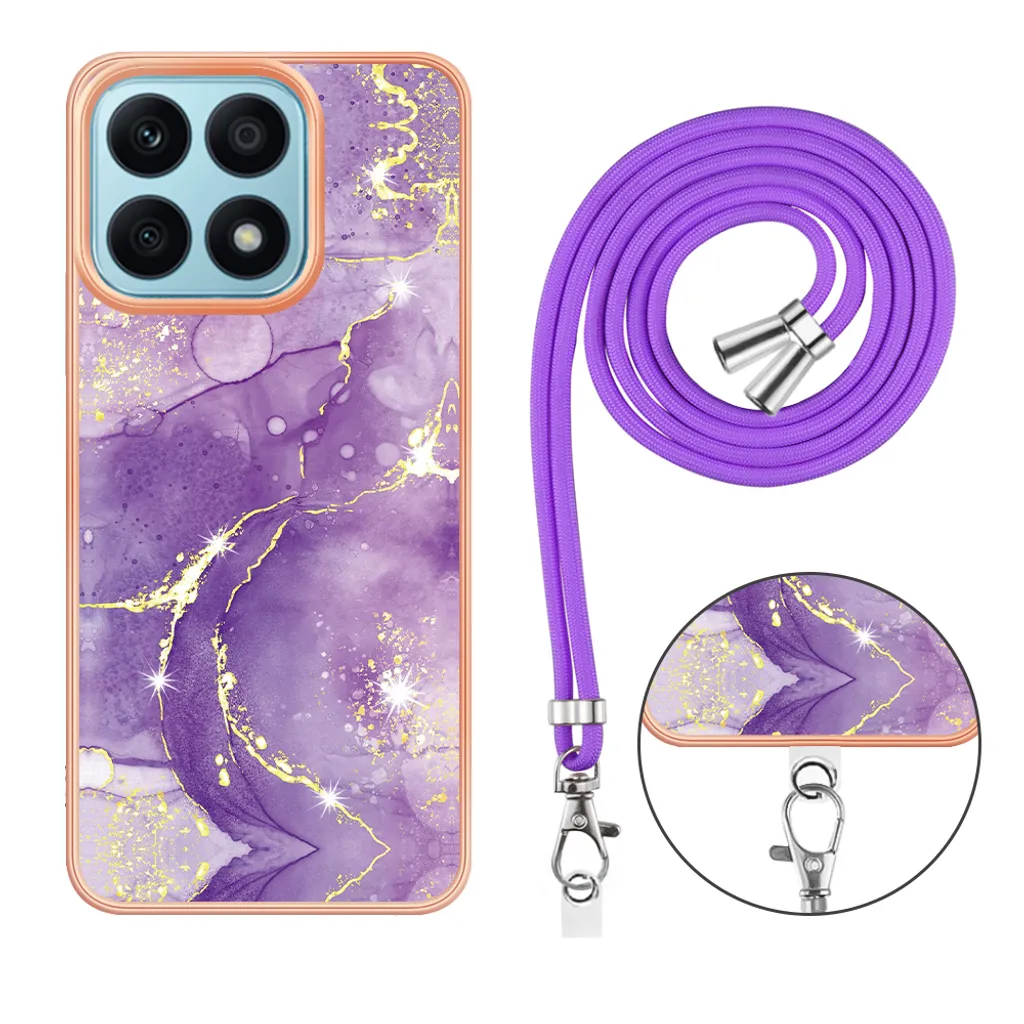 PONRFEKT Silicone Custodia per Honor X8A 4G Cover,Custodia Morbido Silicone Premium, Antiurto Antigraffio Sottile Leggera Protezione Cover-Viola chiaro