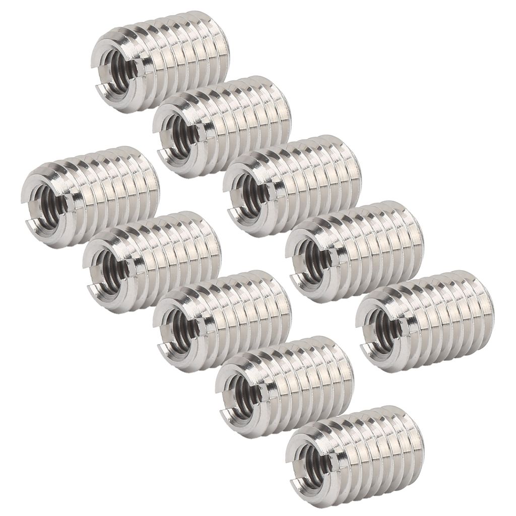 10Pcs Gewinde Einsätze Männlich Weiblich Reduzierung Mutter Reparatur Werkzeug Edelstahl Verschluss
