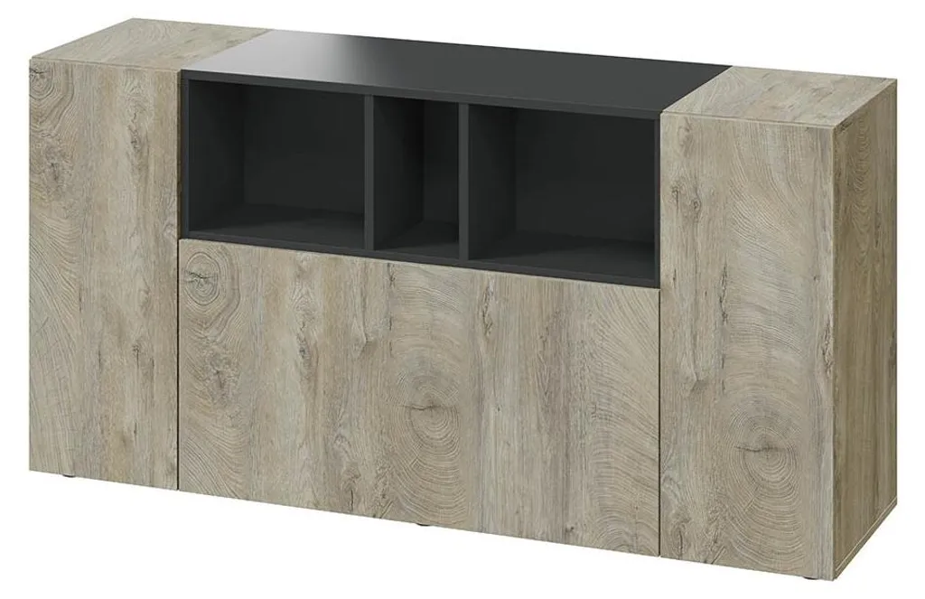 Buffet Tamiko Calicosy 3 portes et niches L150 cm pour salon moderne
