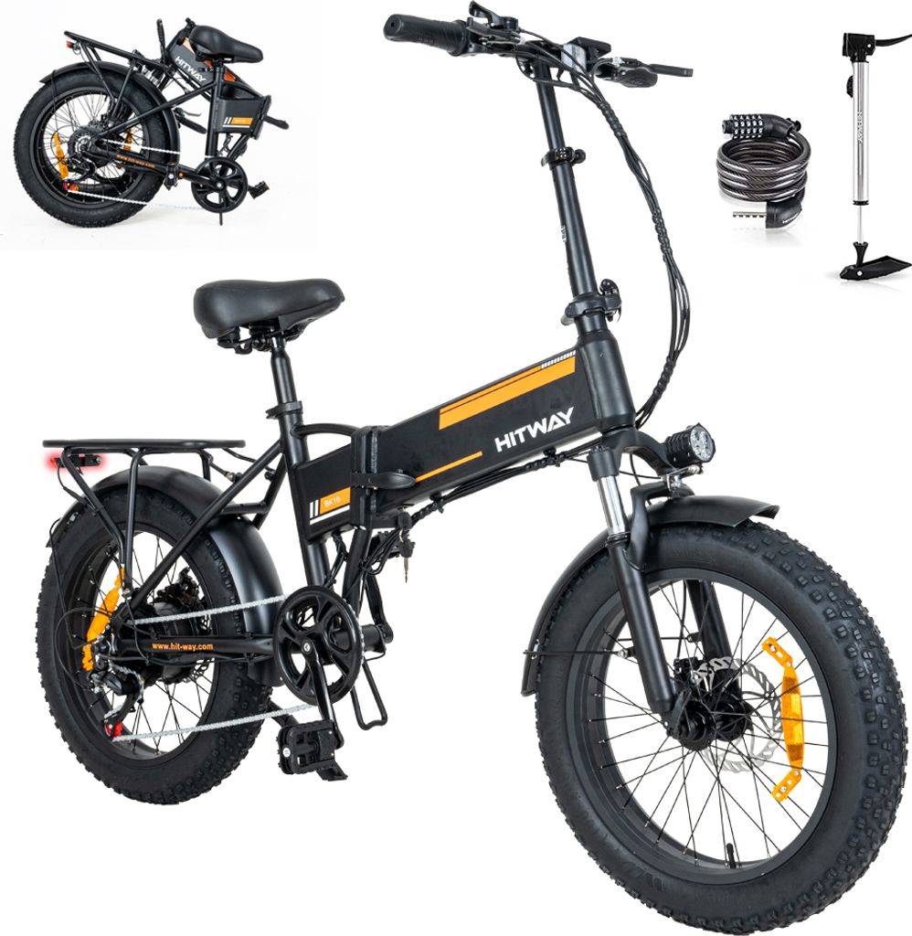 HITWAY BK10 E-Bike 20"x4,0 Fat Tire, faltbares Produktbild 